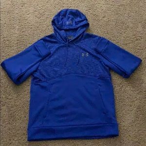 Blue digital camp under armor hoodie